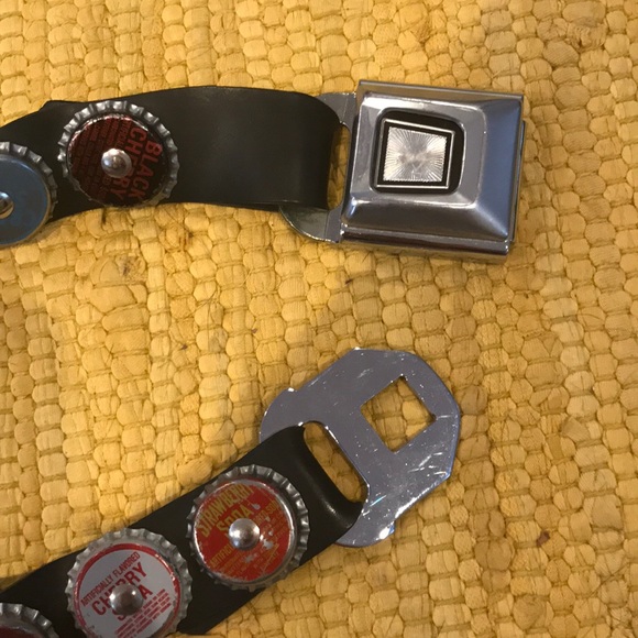 Seatbelt belt. Made from an old tire.